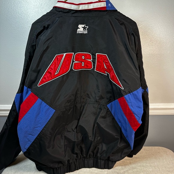 Starter Atlanta 1996 Olympic Games USA 1/2 Zip Windbreaker Jacket Size M - Picture 2 of 15